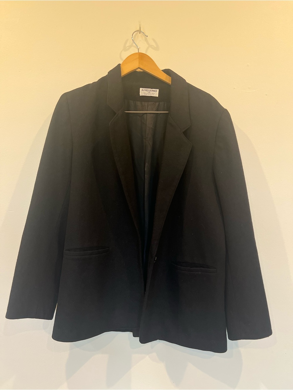 Alfred Dunner Black Notch Lapel Blazer
